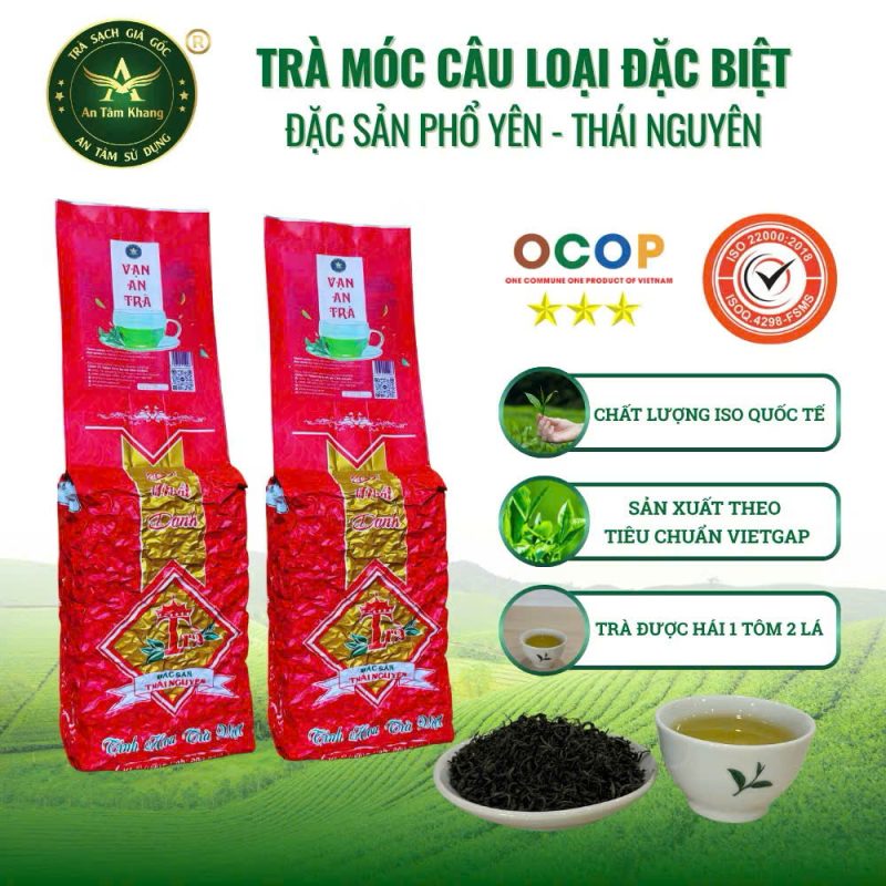 Trà Móc Câu Đặc Biệt – Trà Xanh Thái Nguyên An Tâm Khang – Túi 100g | 200g | 500g | 1kg