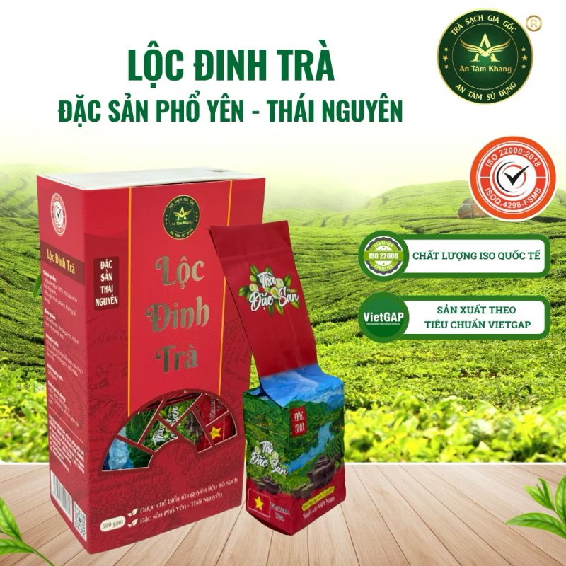 Lộc Đỉnh Trà - (5 gói 100 gam) Trà Đinh Thái Nguyên