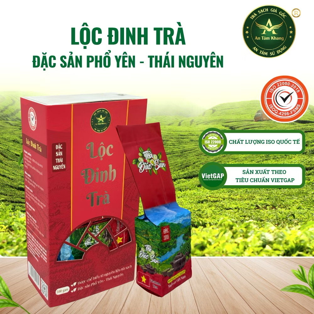 Lộc Đỉnh Trà - (5 gói 100 gam) Trà Đinh Thái Nguyên