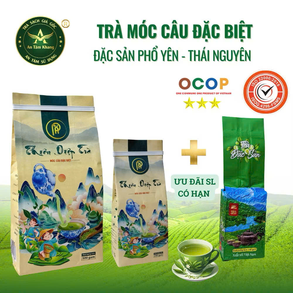 Trà Móc Câu Đặc Biệt - Chè Thái Nguyên An Tâm Khang - Chè Xanh 250g | 500g | 1kg Thiên Diệp Trà